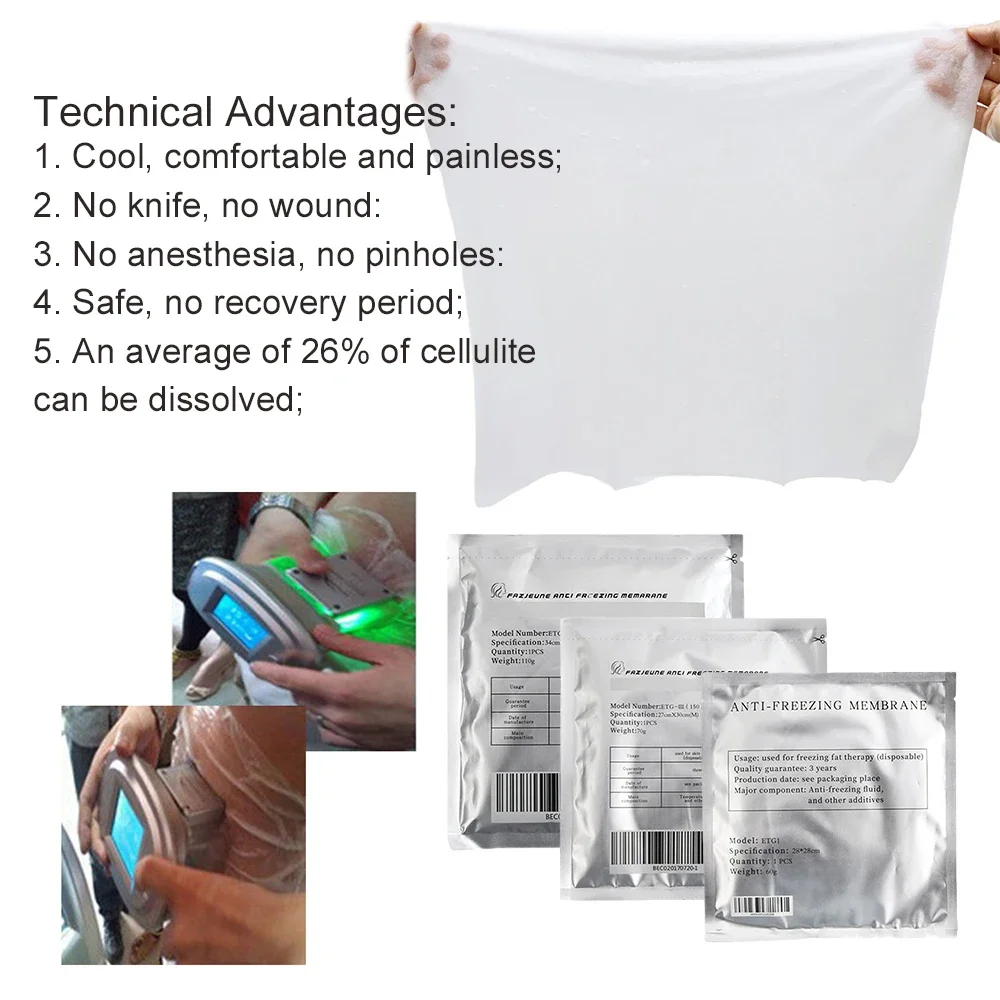 Cryolipolysis Fat Freezing Machine - Anti-Freeze-Membranen, Schlankheitspflaster, Ersatz für Fettgefrier-Kryolipolyse-Geräte, Kältetherapie,