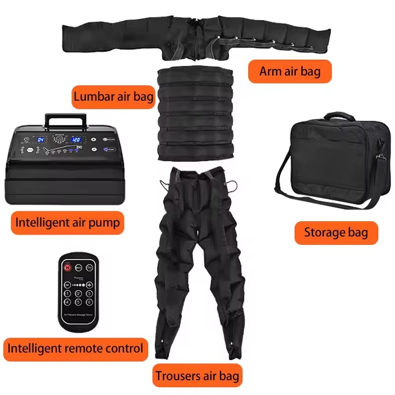 Pressotherapy Lymphatic Drainage Suit - Pressotherapie Luftkompressions-Fußmuskel-Massagegerät Bein-Regenerationsstiefel Lymphdrainage-Maschine Entspannungs-Physiotherapie 6-Kammer