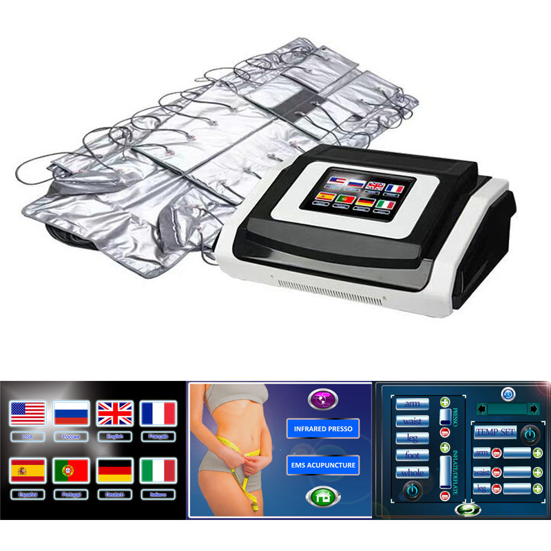 Pressotherapy Lymphatic Drainage Suit - Multifunktionales 3-in-1 Luftdruck-Gerät Pressotherapie Körperstraffungsmaschine Fettverbrennungs-Saunaanzug