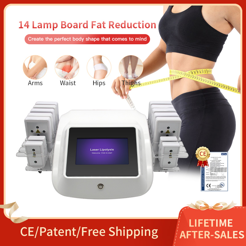 Lipo Laser Pads Slimming Machine - Lipo-Laser-Gerät mit 14 Pads zur Fettreduzierung,