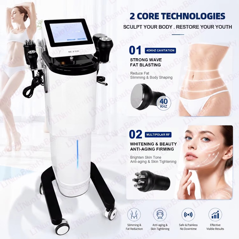Vacuum Cavitation Body Contouring - Neues Professionelles 40K Kavitations-Vakuum-RF-Körperschönheitsgerät Nicht-Invasives System