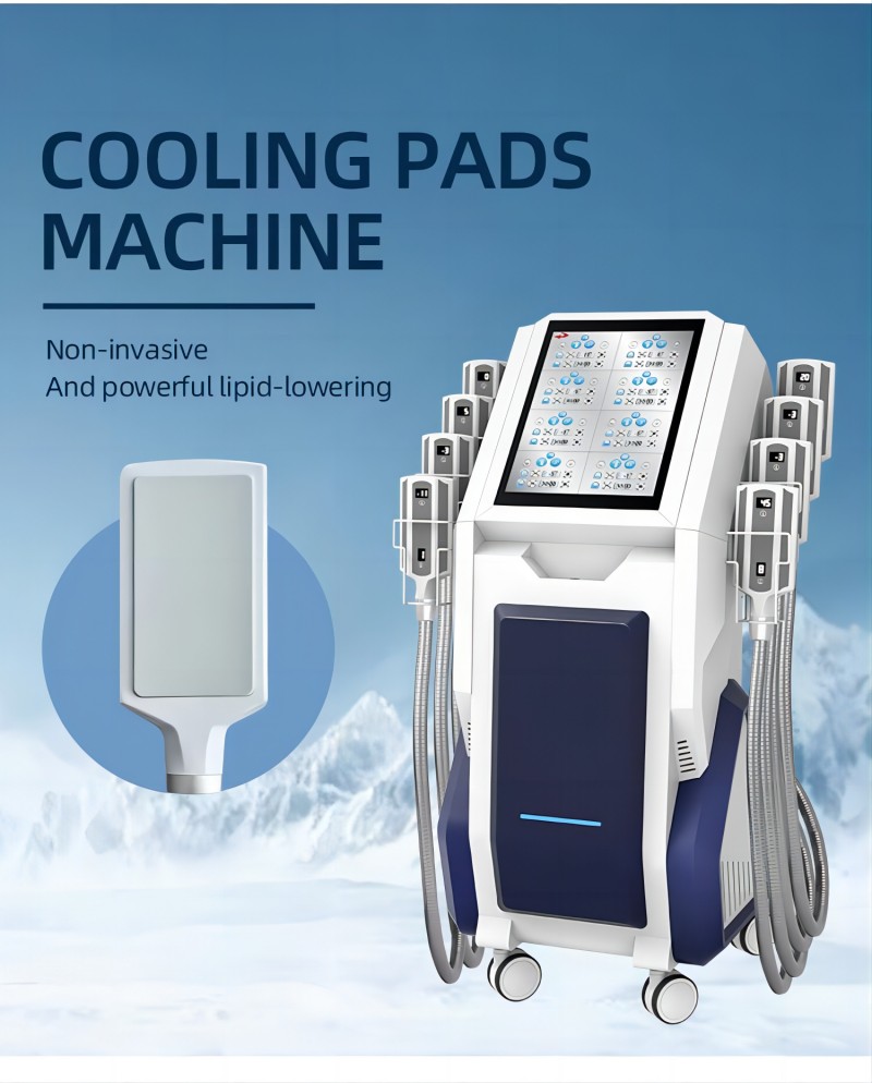 Cryolipolysis Fat Freezing Machine - Cellulite-Körperschlankheitsgerät, Fettvereisung, Labubu-Konturierung, 8-Platten-Gefriergerät, Vertikales Kryolipolyse-Gerät
